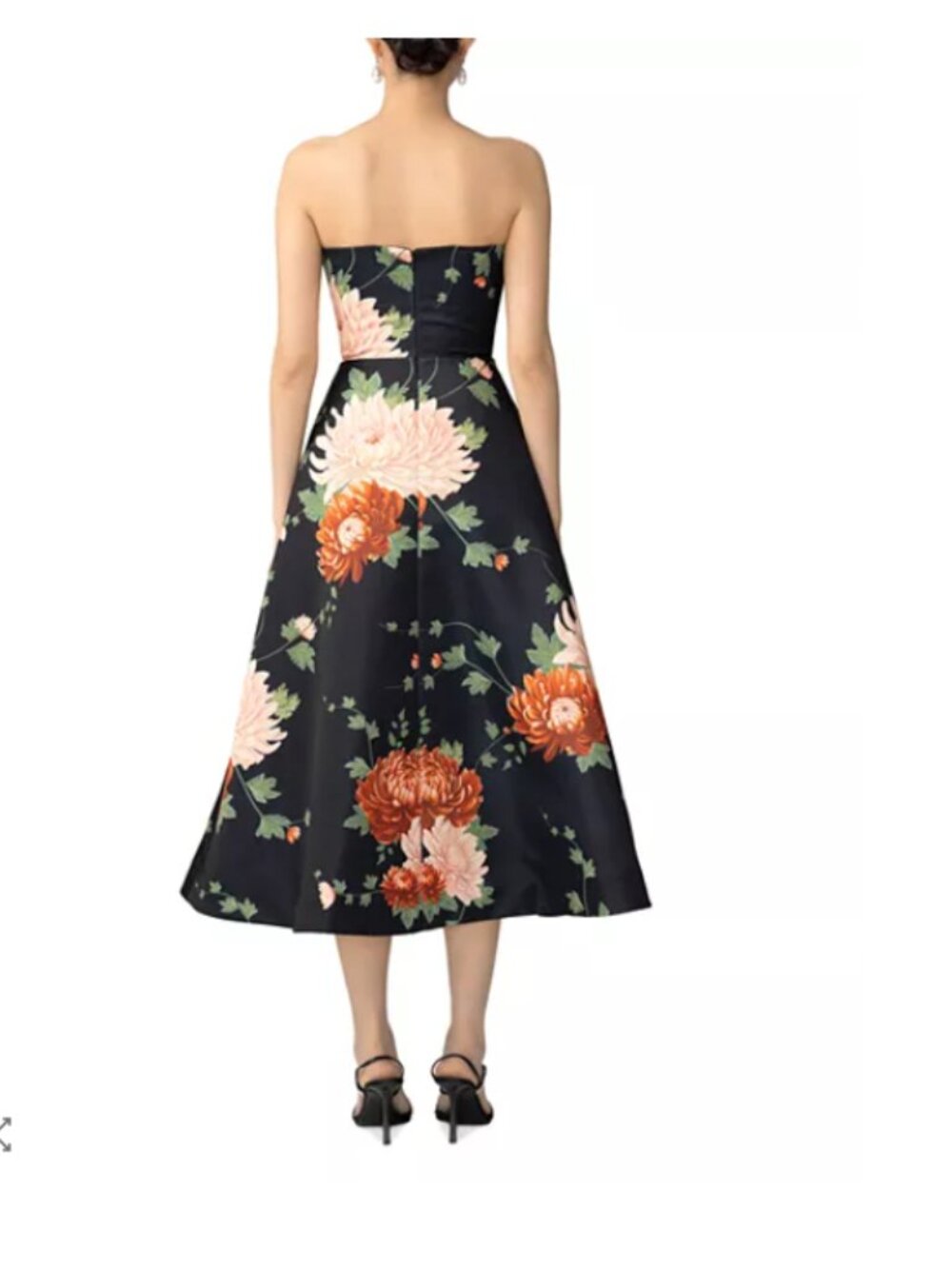 Sau Lee Fiora Floral Strapless Satin Gown - Picture 2 of 7